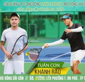 Giải Quần Vợt Cộng Đồng Tennis Friendship Mở Rộng Lần 1.